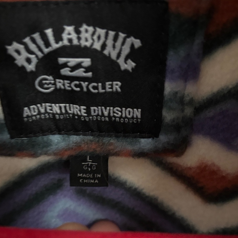 Billabong Multicolor Patterned Zip Up Sweater - image 7